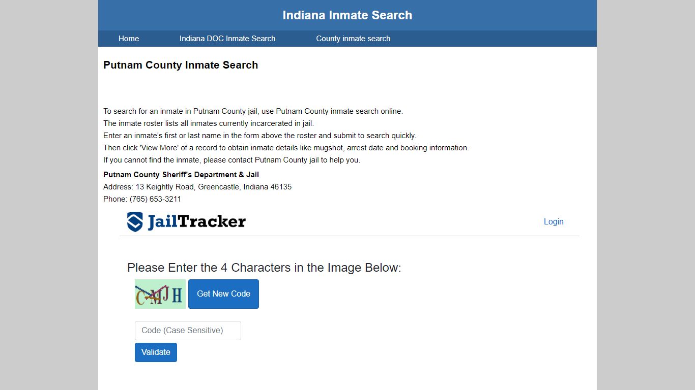 Putnam County Inmate Search